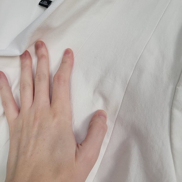 Eloquii White Tuxedo Bridal Suit Jacket Blazer Jacket Womens Plus Size 28 - Picture 6 of 6